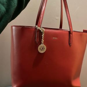 DKNY red tote